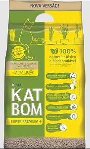 Areia para Gato Katbom Natural Granulado Higiênico Capim Limão 3 kg
