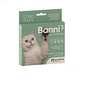Banni 3 Antipulgas para Gatos até 2,5kg 0,3 ml