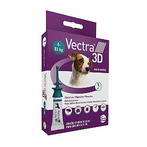 Antipulgas Vectra 3D Cães 4 a 10 kg Ceva 1,6 ml 1 pipeta