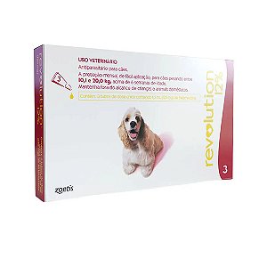 Antipulgas Revolution 12% para Cães de 10,1kg a 20kg 3 Tubos