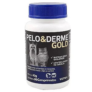 Pelo e Derme Gold Vetnil 60 Comprimidos