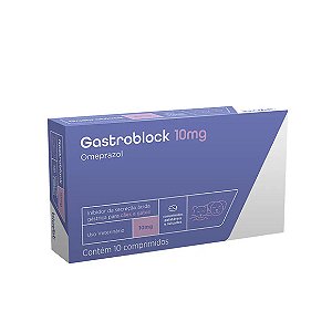 Antiácido GastroBlock 10mg Omeprazol 10 comprimidos