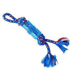 Brinquedo Dentalbone Tubo com Corda Odontopet Até 7kg