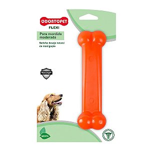 Brinquedo Osso Flexibone Odontopet Laranja Até 22 kg