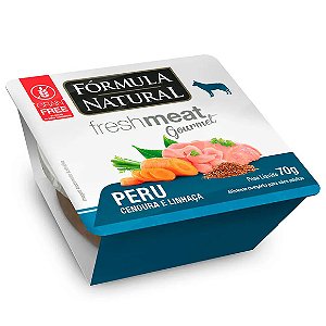 Ração Úmida Fórmula Natural Fresh Meat Gourmet Cães Adultos Peru, Cenoura e Linhaça 70 g