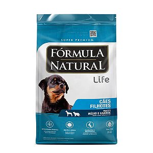 Ração Fórmula Natural Life Cães Filhotes Médio e Grande 7 kg