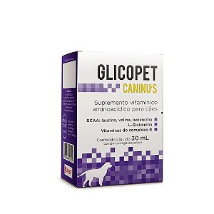 Suplemento Vitamínico Aminoacídico para Cães Glicopet Caninus 30 ml
