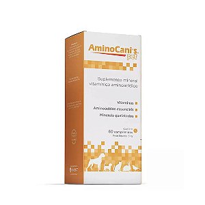 Suplemento Mineral Vitamínico Aminoacídico AminoCanis Pet Avert 51 g 60 comprimidos