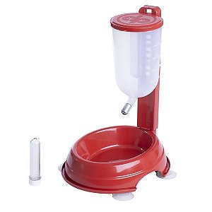Bebedouro Cães Durafeeder Basic Durapets Vermelho 1 L