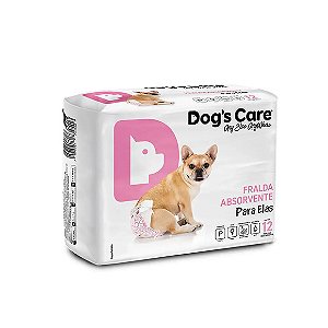 Fralda Higiênica Ecofralda Fêmea Dogs Care 12 unidades P