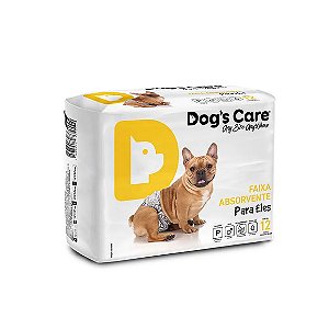 Fralda Higiênica Ecofralda Macho Dogs Care 12 unidades P