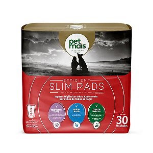 Tapete Higiênico Slim Pads Petmais 30 unidades