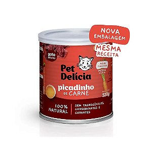 Ração Úmida Pet Delícia Gatos Picadinho de Carne 320 g