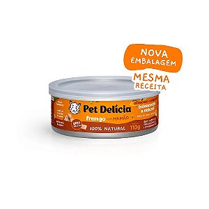 Ração Úmida Pet Delícia Gatos Frango com Mamão 110 g