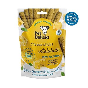 Petisco Pet Delícia Cheese Sticks Vegetariano 120 g