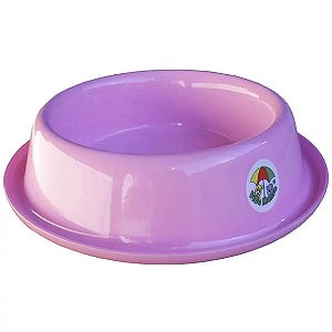 Tigela Pet Ração Água Alumínio Vida Mansa Rosa 200 ml