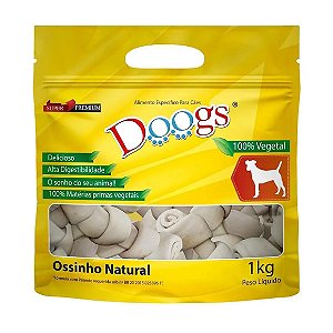 Petisco Para Cães Ossinho Nó Natural 3/4 1 Kg