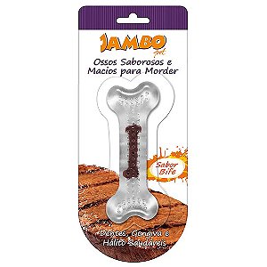 Brinquedo Osso Silicone Boninho Carne Jambo Pequeno