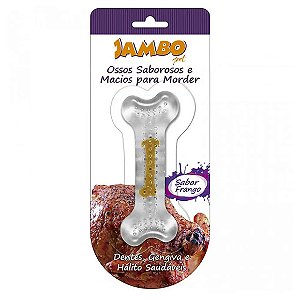 Brinquedo Osso Silicone Boninho Frango Jambo P