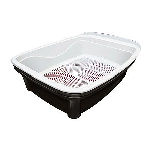 Banheiro Gato Classic Plus Preta Furacão Pet Único