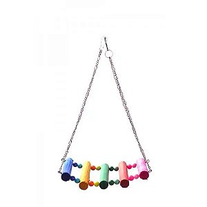 Brinquedo Balanço Rede Para Aves Still Pet Único