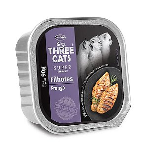 Ração Úmida Three Cats Patê Filhotes Frango 90 g