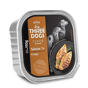 Ração Úmida Three Dogs Patê Sênior Frango 150 g