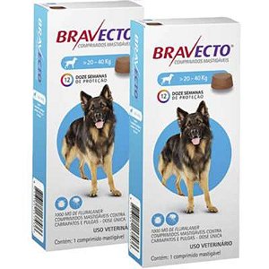 Bravecto 1000mg - 20 A 40 Kg