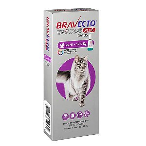 Antipulgas Bravecto Plus Gatos 6,25 a 12,5 kg 1,79 ml