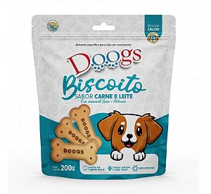 Biscoito Doogs Carne E Leite 200 Grs