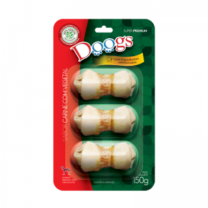 Blister Ossinho Vegetal Doogs Carne E Vegetais 3/4 150 Grs