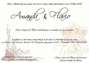 Convite de Casamento - Cód. CC-004