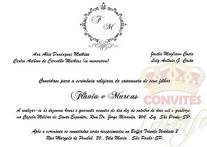 Convite de Casamento - Cód. CC-020