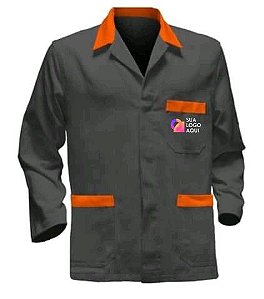 Jaleco em brim profissional de algodão ou terbrim