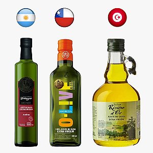 Kit Azeites Extra Virgem Harmonização com Saladas 3x500ml