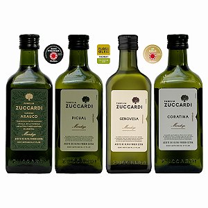 Kit Azeite Extra Virgem Argentino Familia Zuccardi 4x500ml