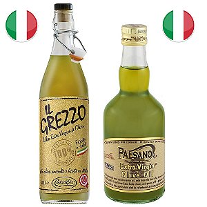 Kit Azeites Italianos Não Filtrados Harmonização com Massas