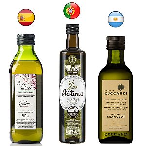 Kit Azeites Marcantes Espanha Portugal E Argentina 3x500ml