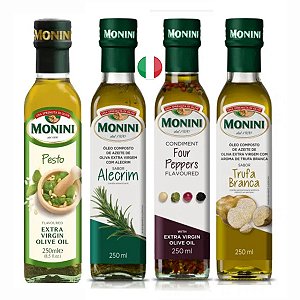 Kit Condimentos a Base de Azeite de Oliva Extra Virgem Monini 4x250ml