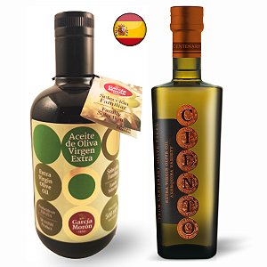 Kit Azeites Espanhóis Premium Presente Baixa Acidez 2x500ml