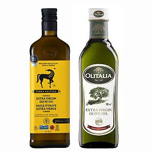 Kit Azeites de Oliva Extra Virgem Olitália e Terra Delyssa 2x500ml