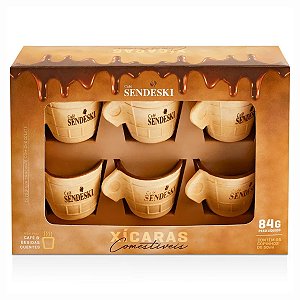 Casquinha Com Cobertura de Chocolate Xícara Café Comestível 6un