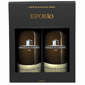 Kit Presente Herdade Do Esporão Extra Virgem + Caixa Especial 2x500ml