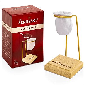 Coador De Café Mariquinha Individual Artesanal Com Suporte E Refil