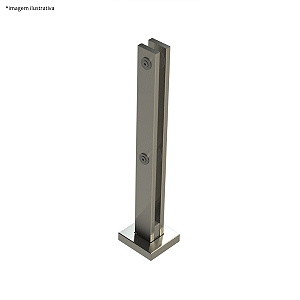 Torre pinça para vidro modelo Toronto 40x10 Econômica - aço inox