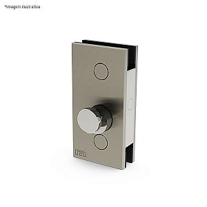 Ferragem 1503 para vidro (trinco rolete duplo) - aço inox