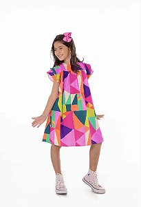 Vestido Infantil Geométrico