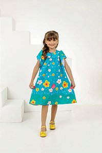Vestido Infantil Nuvem de Algodão