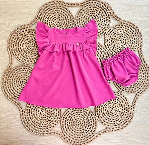 Vestido Baby Doce Infância Goiaba
