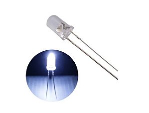 20 LED ALTO BRILHO 5 mm BRANCO 14k-16k